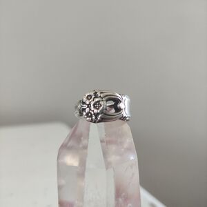 Silverware Ring, Inscribed "Eternally Yours" Size 5